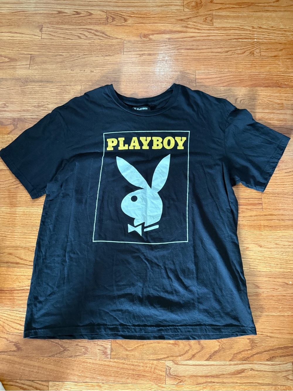 Playboy PACSUN Graphic Casual Short Sleeve Crew Neck T Shirt Mens Size XL Black